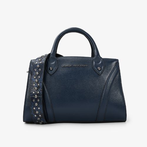 Bolsa Tote Azul Lunar Couro