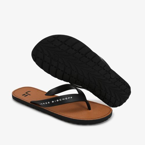 Flat Masculina Preto Marrom Jb