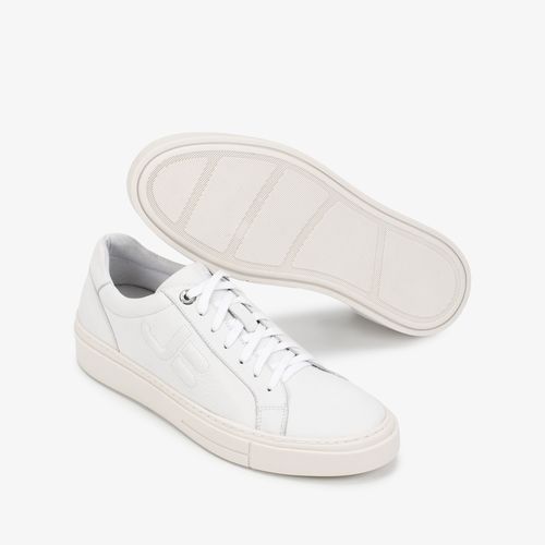 Tênis Masculino Branco Couro