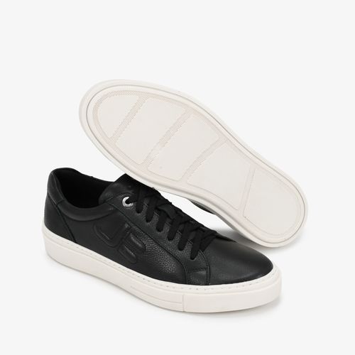 Tênis Masculino Preto Couro