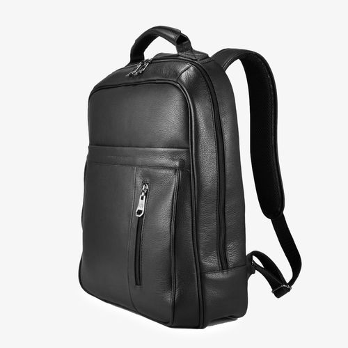 Mochila Masculina Preto Couro