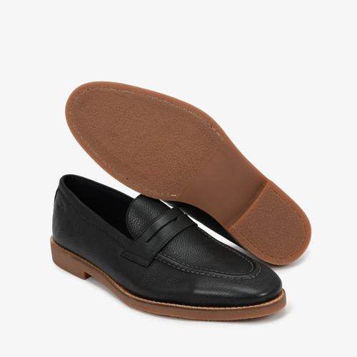 Loafer Masculino Preto Couro