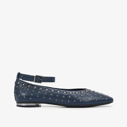 Sapatilha Tachas Azul Lunar Couro