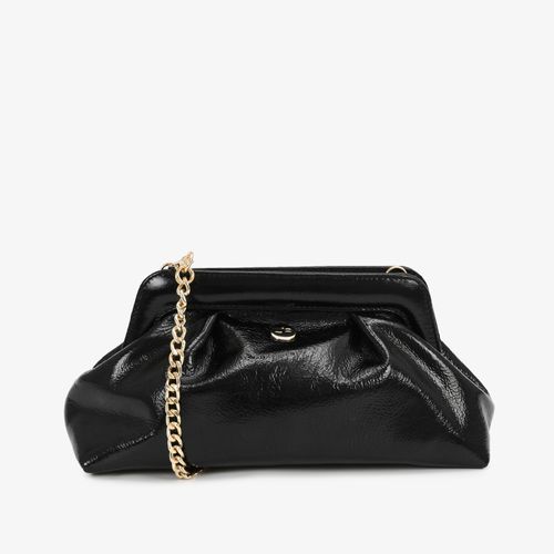 Bolsa Clutch Preto Couro