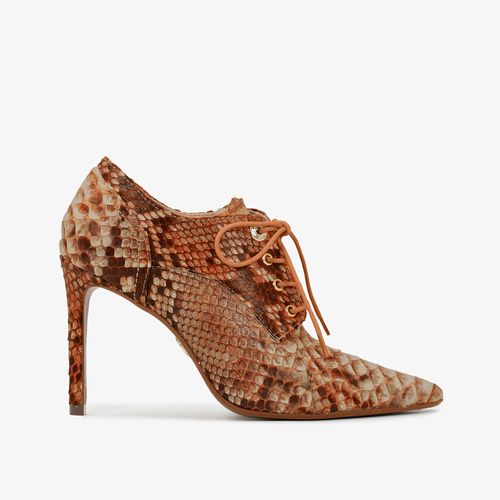 Scarpin Caramelo Licor Cobra Python