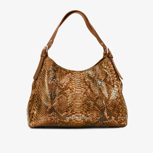 Bolsa Hobo Licor Caramelo Cobra Python