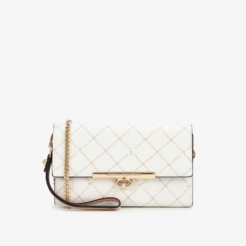 Bolsa Transversal Off White Nude Monograma Jb