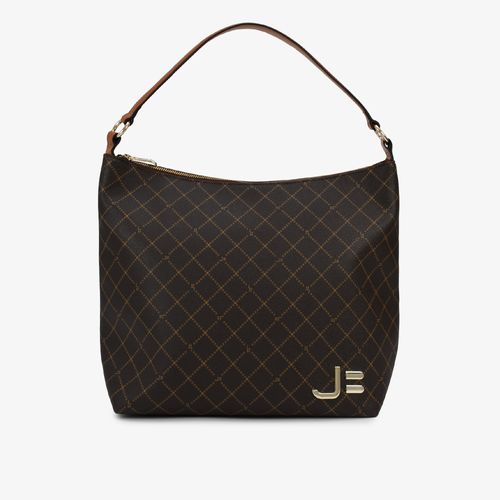 Bolsa De Ombro Marrom Café Monograma Jb