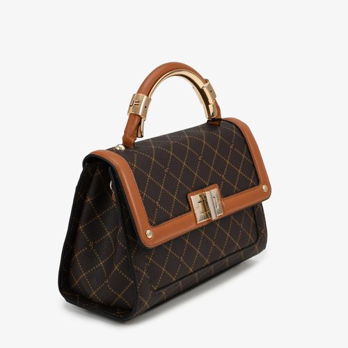Bolsa Satchel Marrom Monograma JB