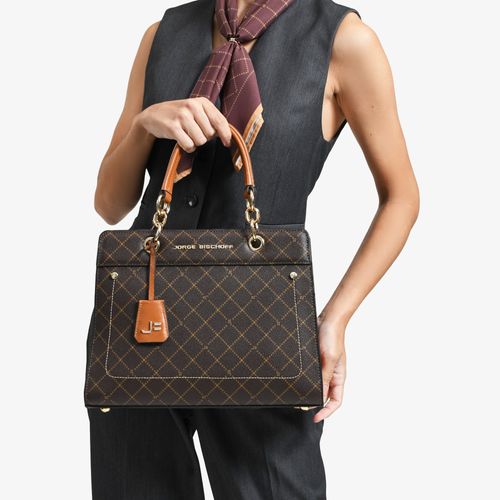Bolsa Tote Marrom Monograma JB