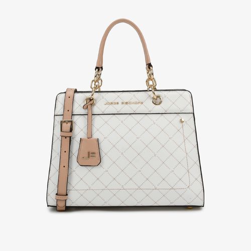 Bolsa Tote Nude Off White Monograma Jb
