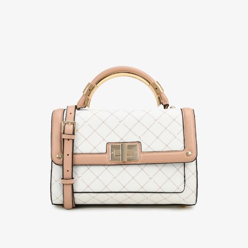 Bolsa Satchel Nude Off White Monograma Jb