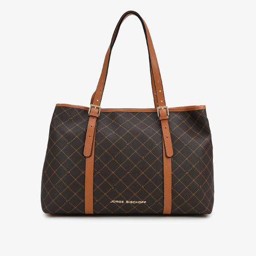 Bolsa Shopping Marrom Monograma Jb