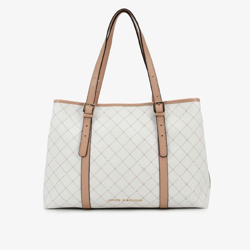 Bolsa Shopping Nude Off White Monograma Jb