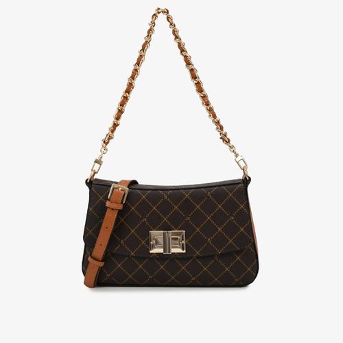 Bolsa De Ombro Marrom Monograma JB