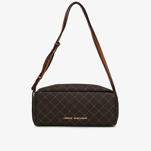 Bolsa Baguete Marrom Monograma Jb