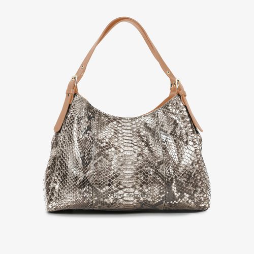 Bolsa Hobo Nude Natural Cobra Python