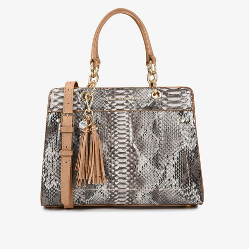 Bolsa Tote Nude Natural Cobra Python