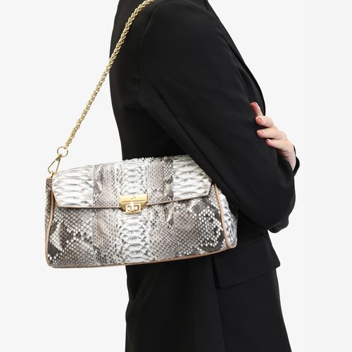 Bolsa Transversal Nude Cobra Python