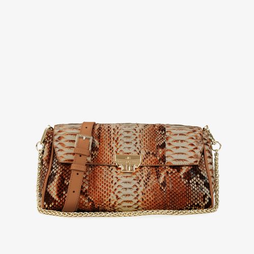 Bolsa Transversal Caramelo Licor Cobra Python