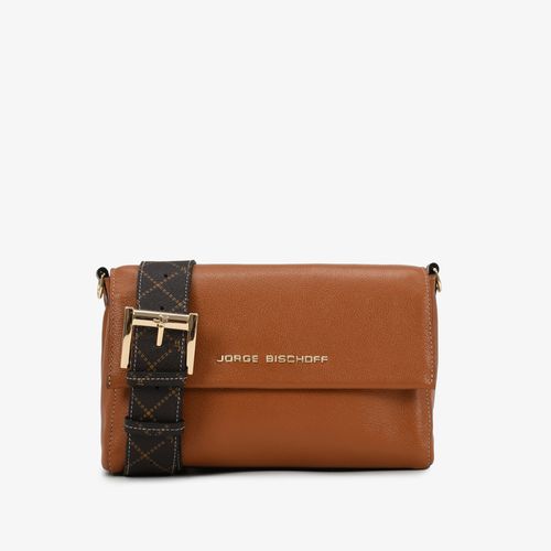 Bolsa Transversal Caramelo Marrom Monograma JB Couro
