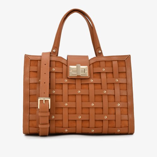 Bolsa Tote Marrom Caramelo  Couro