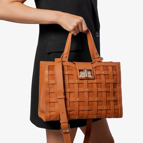 Bolsa Tote Marrom Caramelo  Couro