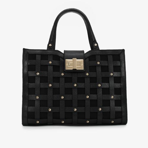 Bolsa Tote Preto Couro