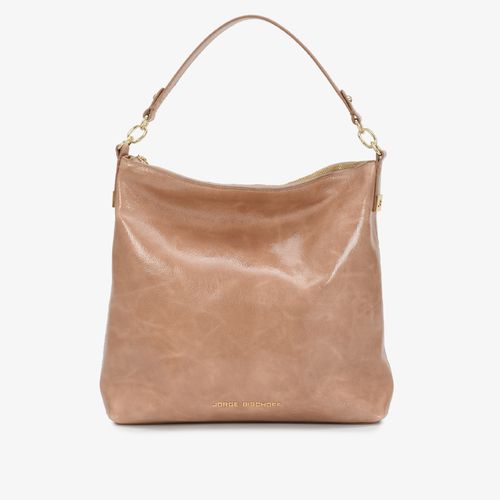 Bolsa Hobo Nude Couro Caseinado