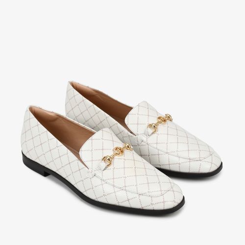 Loafer  Branco Off White Monograma Jb Couro