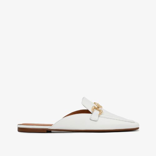 Mule Branco Couro