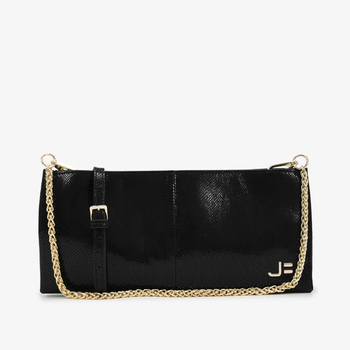 Bolsa Clutch Preto Couro
