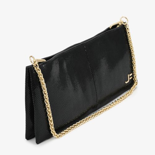 Bolsa Clutch Preto Couro