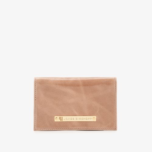 Carteira Envelope Nude Couro