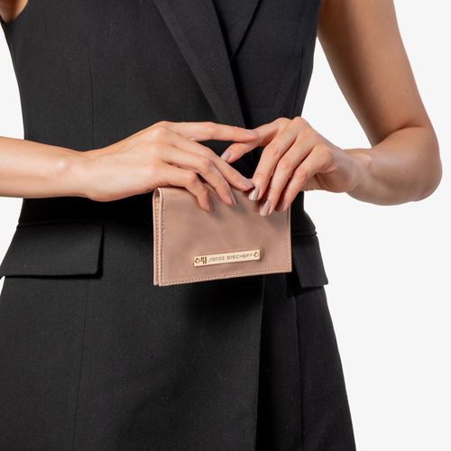 Carteira Envelope Nude Couro