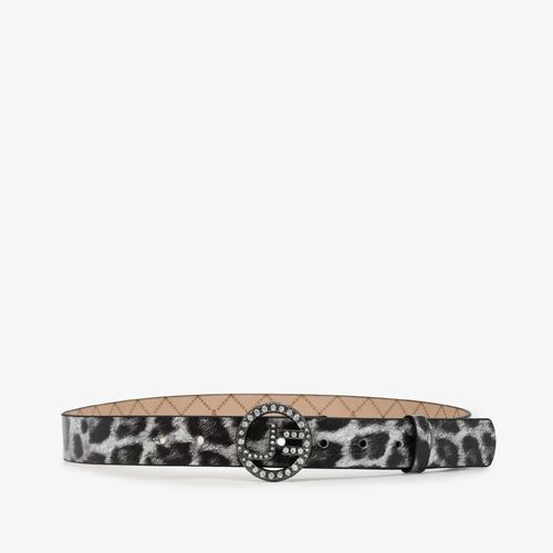 Cinto Onça Preto Branco Monogram Jb Couro