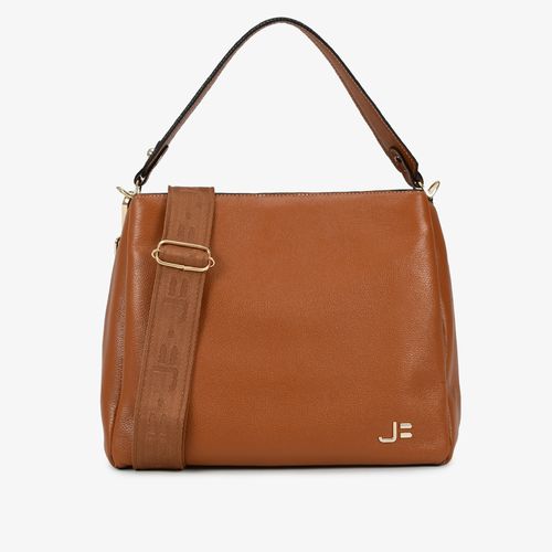 Bolsa Tote Caramelo Monograma Jb Couro