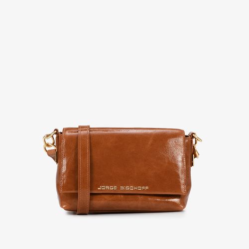 Bolsa Transversal Marrom Caramelo Couro Caseinado