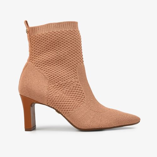 Bota Nude Salto Bloco Knit