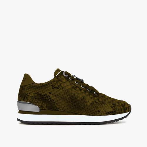 Calçado Fechado Feminino Tenis Cobra Verdadeira Olive
