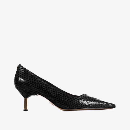 Scarpin Preto Cobra Python