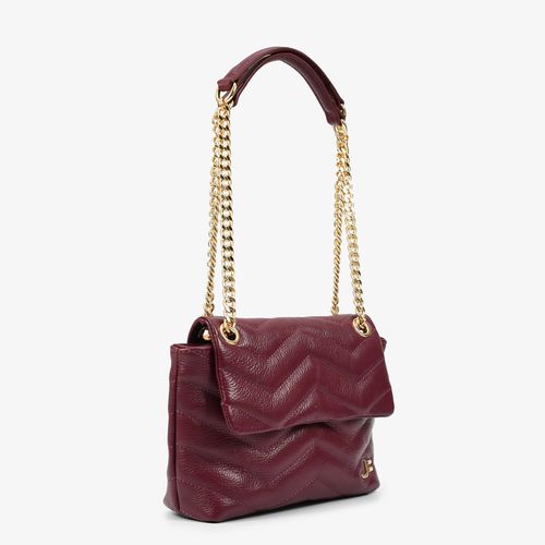 Bolsa De Ombro Vinho Couro