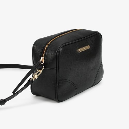 Bolsa Transversal Preto Couro