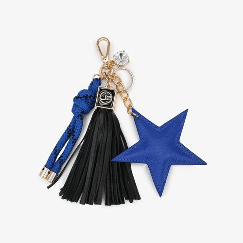 Bag Charm Azul Cobalto Couro
