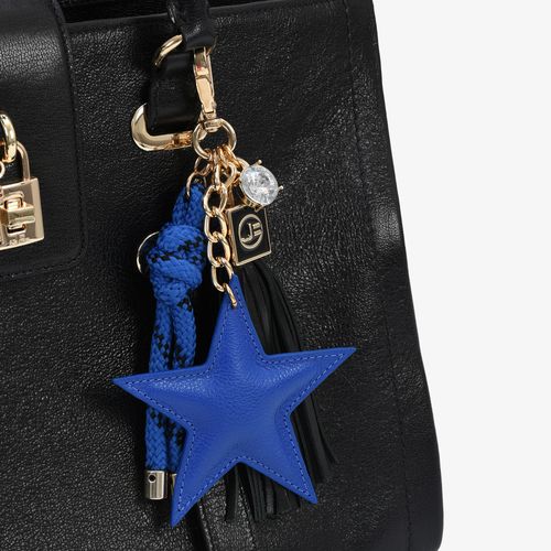 Bag Charm Azul Cobalto Couro