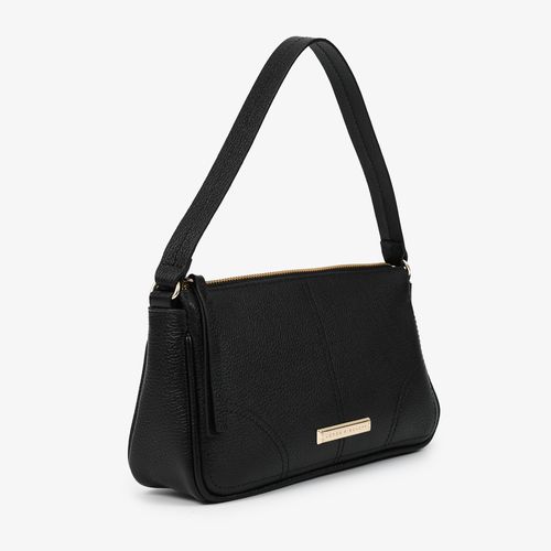 Bolsa De Ombro Preto Couro