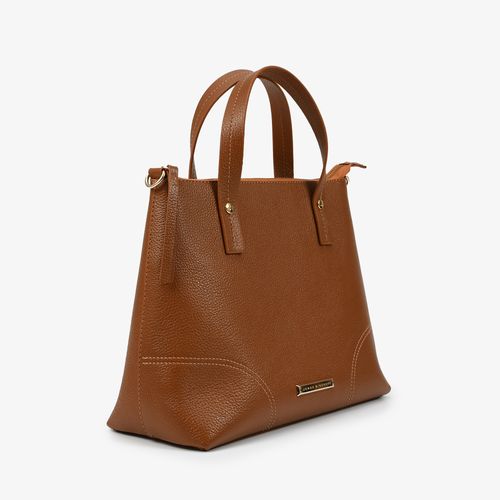 Bolsa De Ombro Marrom Couro