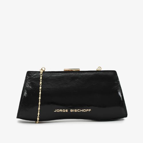 Bolsa Clutch Preto Couro