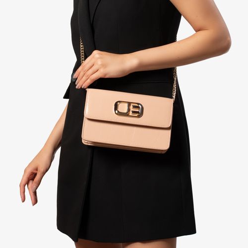 Bolsa Transversal Nude Couro