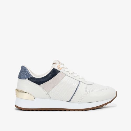 Tênis Branco Cinza Azul Couro